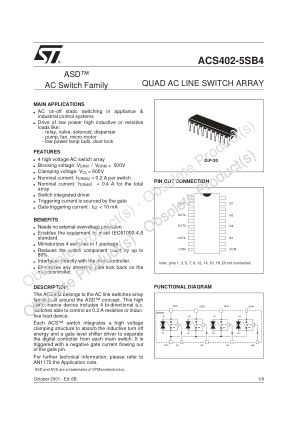 ACS402 数据手册首页