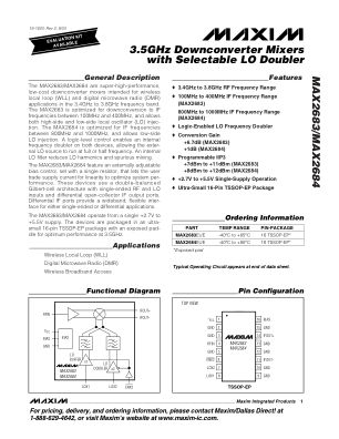 MAX2683 datasheet cover page