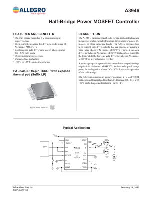 A3946 datasheet cover page