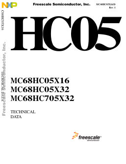 MC68HC05X16 数据手册首页