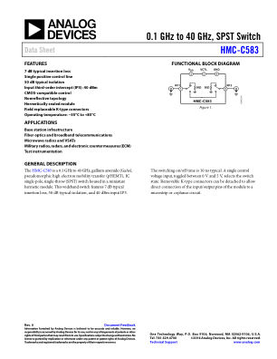 HMC-C583 数据手册首页