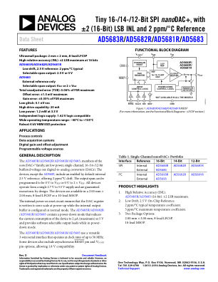 AD5683R datasheet cover page