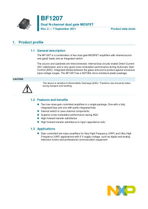 BF1207 datasheet cover page
