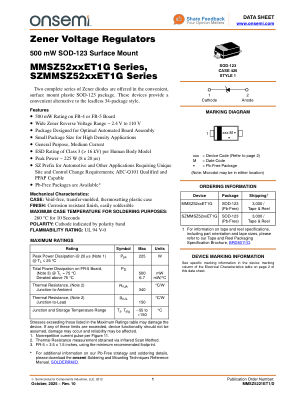 MMSZ5221ET1 数据手册首页