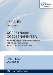 SAK-XC2268N-40F80LR-AB datasheet cover page
