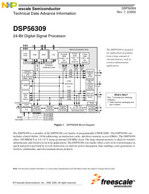 DSP56309 数据手册首页