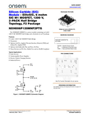 NXH006P120MNF2 数据手册首页