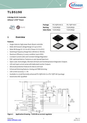 TLD5190 datasheet cover page