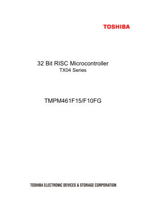 TMPM461F15FG datasheet cover page