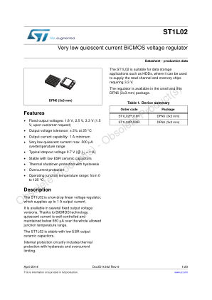 ST1L02 数据手册首页