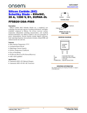 FFSB20120A-F085 datasheet cover page