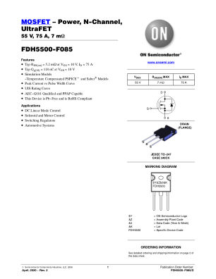 FDH5500 datasheet cover page