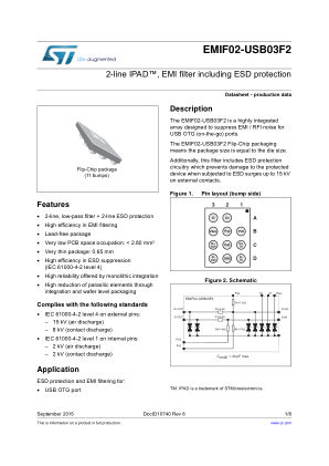 EMIF02-USB03F2 数据手册首页