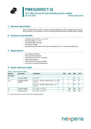 PMEG2005CT-QR datasheet cover page