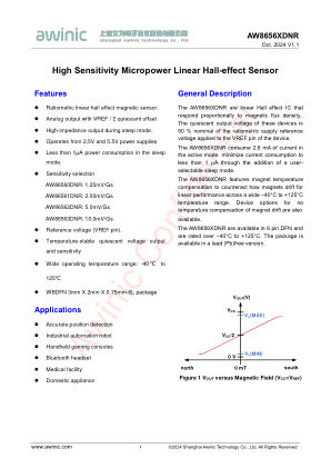 AW8656XDNR datasheet cover page