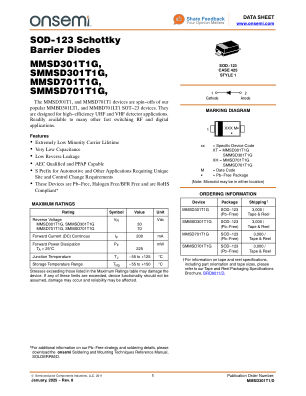 MMSD301T1 datasheet cover page