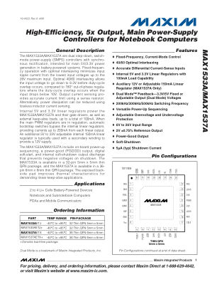 MAX1533A-MAX1537A datasheet cover page
