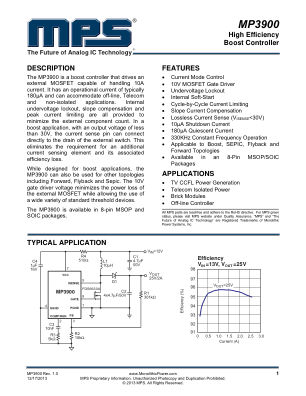 MP3900 datasheet cover page