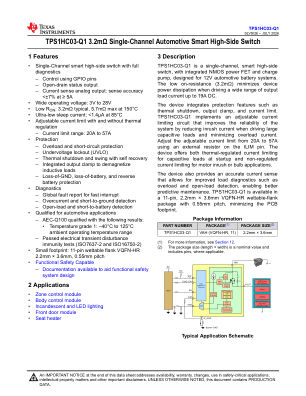 TPS1HC03-Q1 datasheet cover page