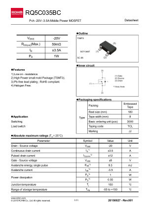 RQ5C035BC datasheet cover page