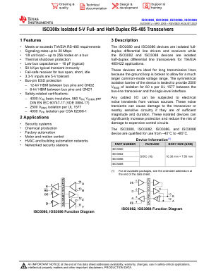 ISO3088 datasheet cover page