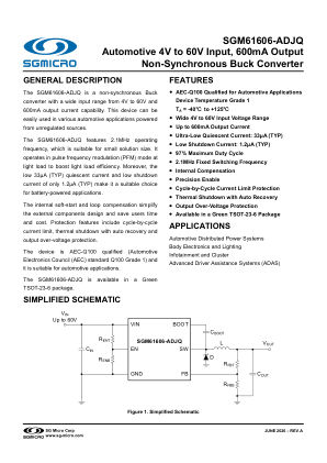 SGM61606-ADJQ 数据手册首页