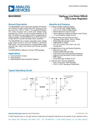 MAX38902E datasheet cover page