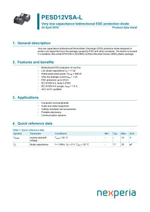 PESD12VSA-LYL datasheet cover page