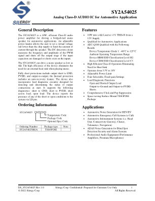 SY2A54025HGA datasheet cover page