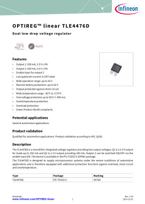 TLE4476D datasheet cover page