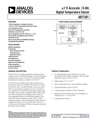 ADT7301 datasheet cover page