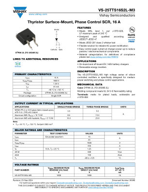 VS-25TTS16S2L-M3 datasheet cover page