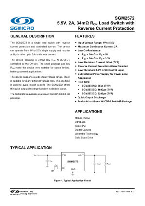 SGM2572 datasheet cover page