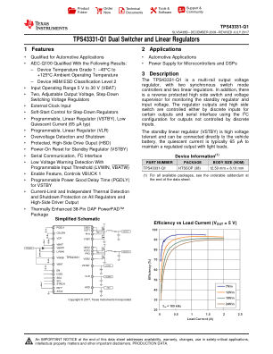 TPS43331-Q1 datasheet cover page