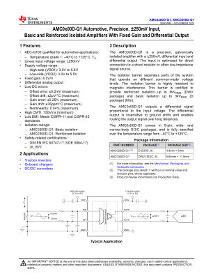 AMC0300D-Q1 datasheet cover page