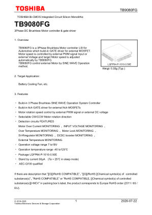 TB9080FG datasheet cover page