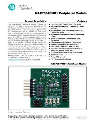 MAX7304PMB1 datasheet cover page