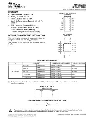 SN74ALVC04 datasheet cover page
