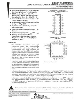 SN74ABT657A 数据手册首页