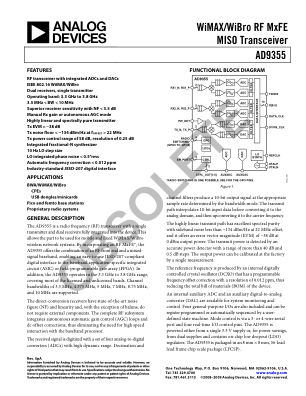 AD9355 datasheet cover page