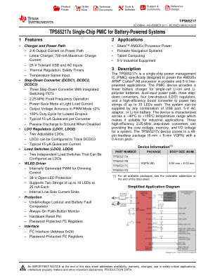 TPS65217 datasheet cover page