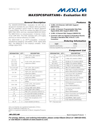MAXSPCSPARTAN6 datasheet cover page