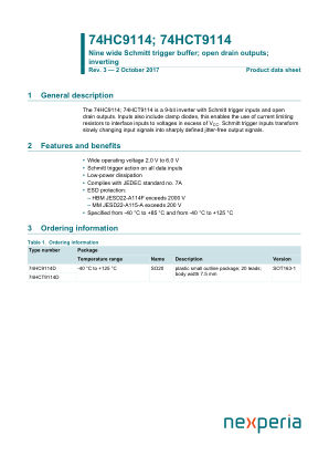74HC9114D datasheet cover page