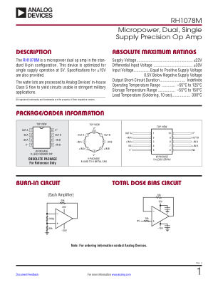 RH1078M datasheet cover page