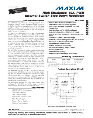 MAX8566 datasheet cover page