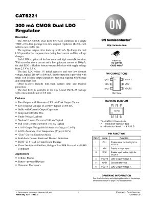 CAT6221 datasheet cover page