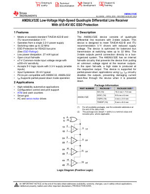 AM26LV32E datasheet cover page