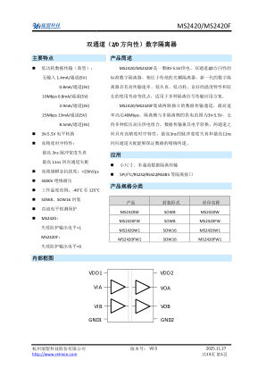 MS2420 datasheet cover page