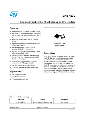 LNBH23L datasheet cover page