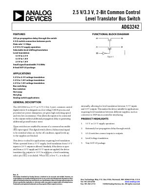 ADG3242 datasheet cover page